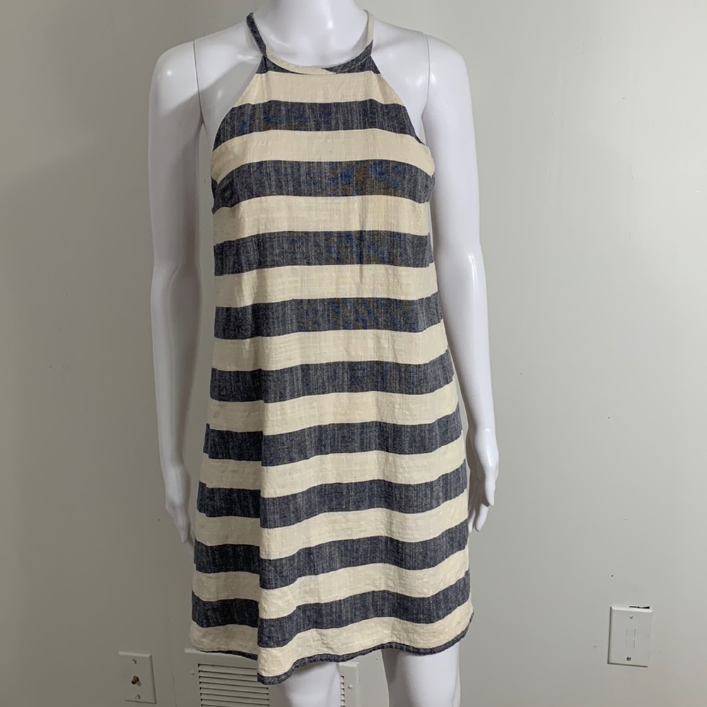 One ❤️ Clothing Los Angeles Striped Cotton Min Dress fully lined, Size Medium**